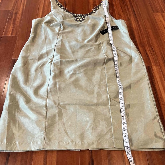 New NWT Tiana B Light Green Sleeveless Beaded Vneck Formal Dress Plus Size 20W - Picture 6 of 12